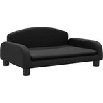 vidaXL Kindersofa Schwarz 70x45x30 cm Kunstleder 3196363