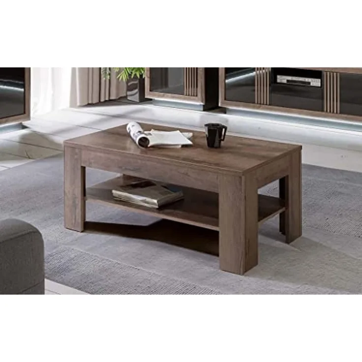 FORTE Savona Couchtisch, Holzwerkstoff, Braun, 110 x 45,5 x 60 cm
