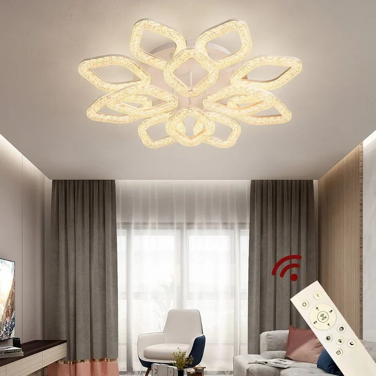 Euroton LED Deckenleuchte LED Deckenlampe XL DL Fernbedienung Lichtfarbe/Helligkeit einstellbar, LED fest integriert, mit Fernbedienung kaltweiß-neutalweiß -warmweiß, 7000k-3000k stufenlos einstellbar, mit Fernbedienung steuerbar – Bild 3