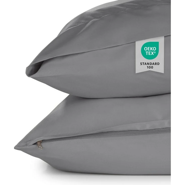 Blumtal Kissenbezüge aus gebürstetem Mikrofaser-Gewebe - Oeko-TEX zert. Kissenbezüge, (2 Stück), mit Reißverschluss oder Verschlusslasche – Bild 3