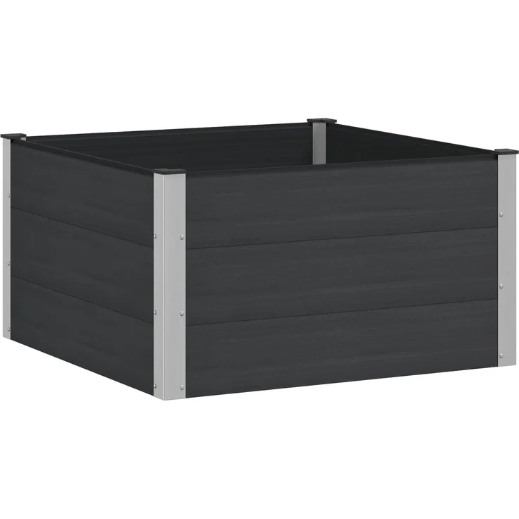 vidaXL Hochbeet Schwarz 100 x 100 x 54 cm 42038978 – Bild 1