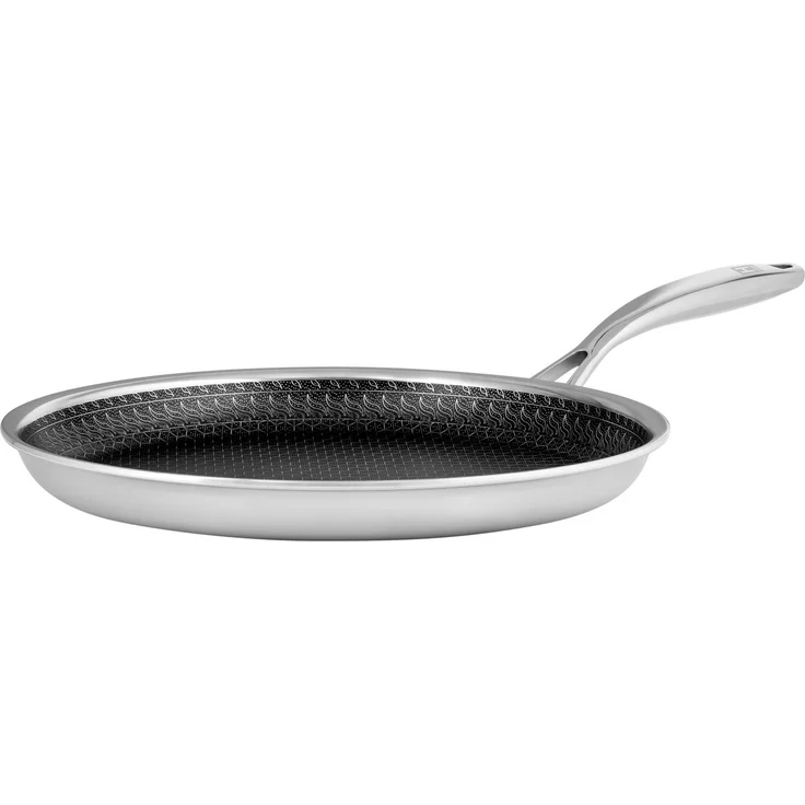 HENSSLERS Crêpepfanne HENSSLERS Crêpe- und Frühstückspfanne 26 cm, Edelstahl (1-tlg), Omlet-Pfanne mit Wabenstruktur – Bild 2