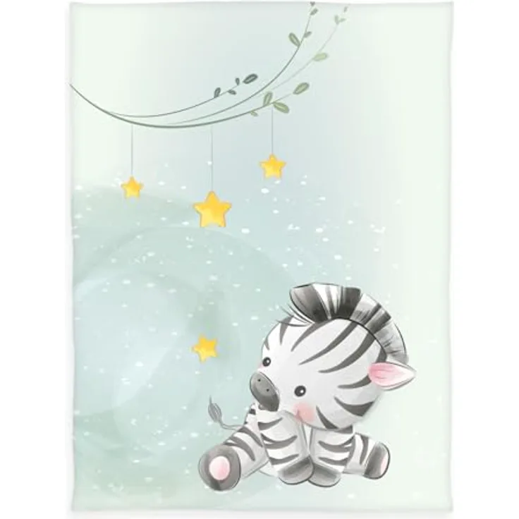 Baby Best Kuscheldecke Zebra, 75 x 100 cm, flauschig und weich, maschinenwaschbar, schadstoffgeprüft