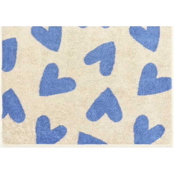 2 Stück Cawö Handtuch Handtücher 50x100 cm Heart Beats capri Herzen blau 6275-31 – Bild 1