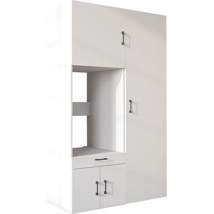 Roomart Waschmaschinenschrank 236 cm breit – Soft-Close, Stauraum • Weiß – Bild 8