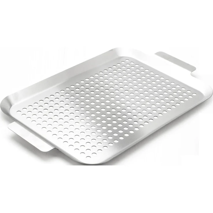 Primaster Grillschale mit Löcher Edelstahl 43 x 26 cm – Bild 2