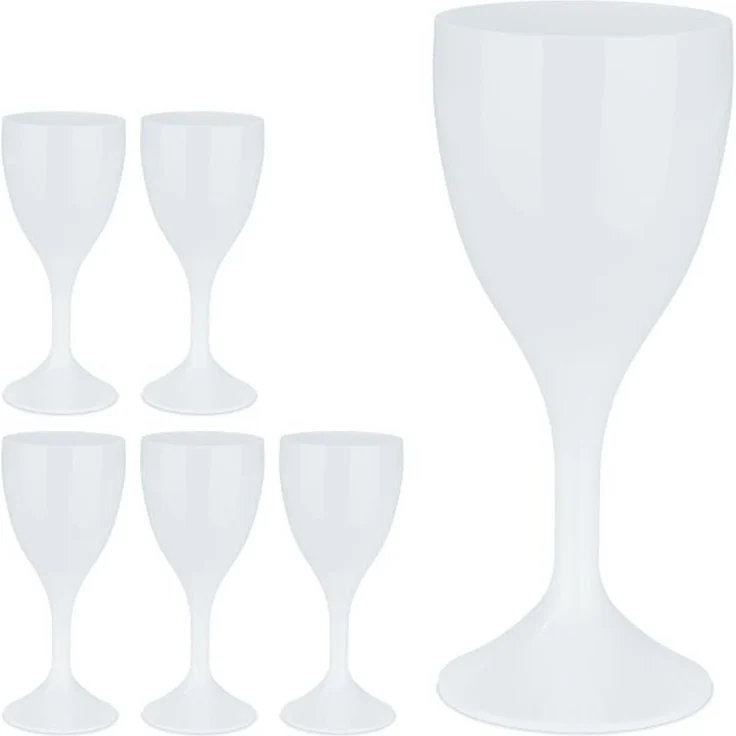 Relaxdays Weingläser Kunststoff 6er Set – Bild 1