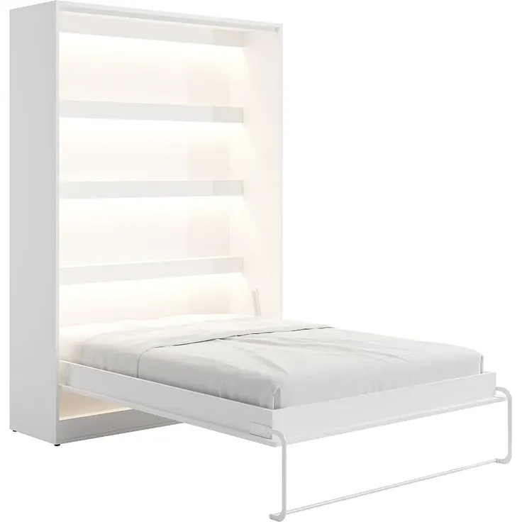 Vente-unique - RAPILI Bett Holz, Platte Weiß - B 50 cm239,2 cm x H 225,2 cm x L 159 cm – Bild 5