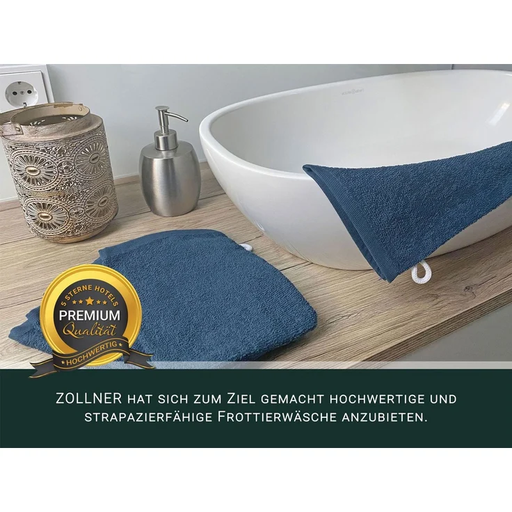 ZOLLNER Waschlappen, (10-St), 16 x 21 cm, 100% Baumwolle, vom Hotelwäschespezialisten – Bild 3