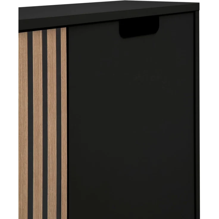 Schildmeyer Midischrank Ryker Highboard, Breite 59 cm (1-St) Tür links in Akustik-Optik - Breite: 19,5 cm, rechts: 36,1 cm – Bild 4
