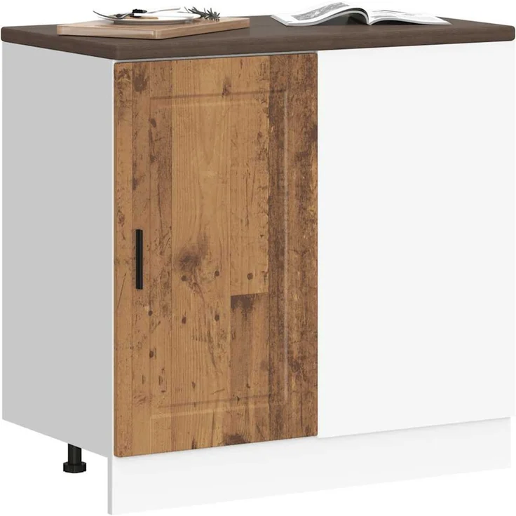 vidaXL Küchenunterschrank Porto Altholz-Optik Holzwerkstoff 854306 – Bild 3