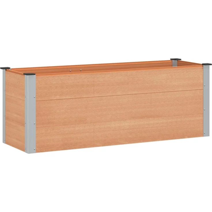 vidaXL Hochbeet Braun 150 x 50 x 54 cm WPC und Aluminium 42039000 – Bild 2