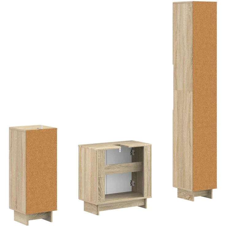 vidaXL 3-teiliges Badezimmer-Schranksystem EDE Sonoma-Eiche 3417821 – Bild 6