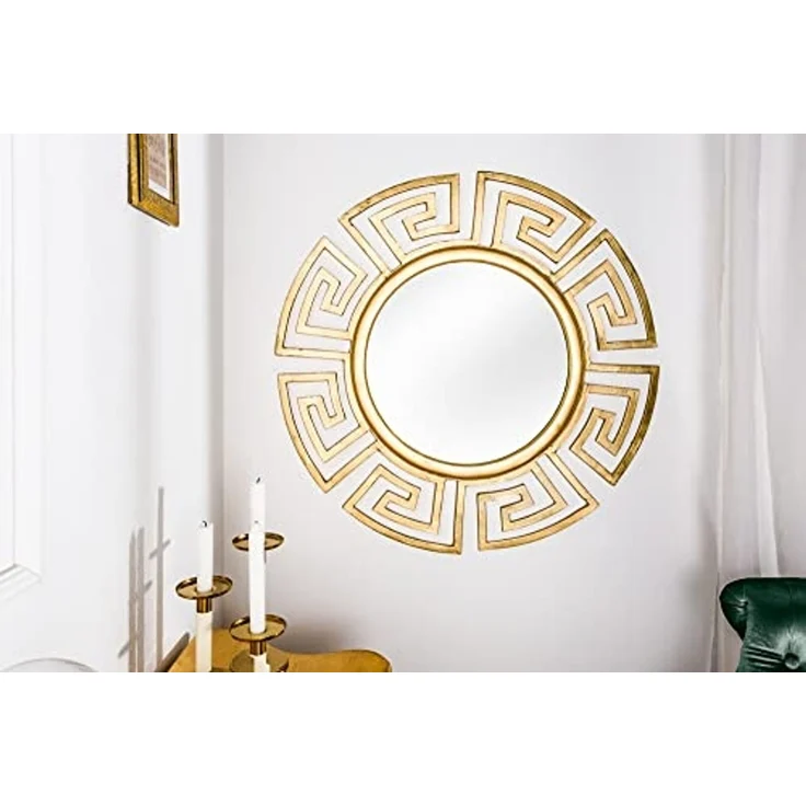riess-ambiente Wandspiegel EUPHORIA XL 85cm gold, Wohnzimmer · rund · mit Rahmen · Metall · Handmade · Deko – Bild 4