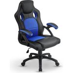 Juskys 'Montreal' Racing Bürostuhl in blau/schwarz, ergonomisch, höhenverstellbar & gepolstert, bis 120 kg