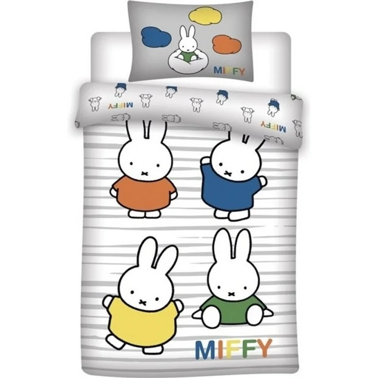 Miffy Bettwäsche 100x135 cm + Kissenbezug 40x60 cm Babybett – Bild 3