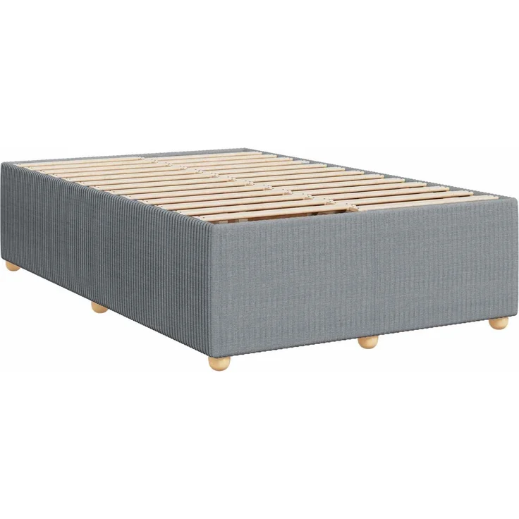 vidaXL Boxspringbett mit Matratze Hellgrau 120 x 190 cm Stoff 3454347 – Bild 5