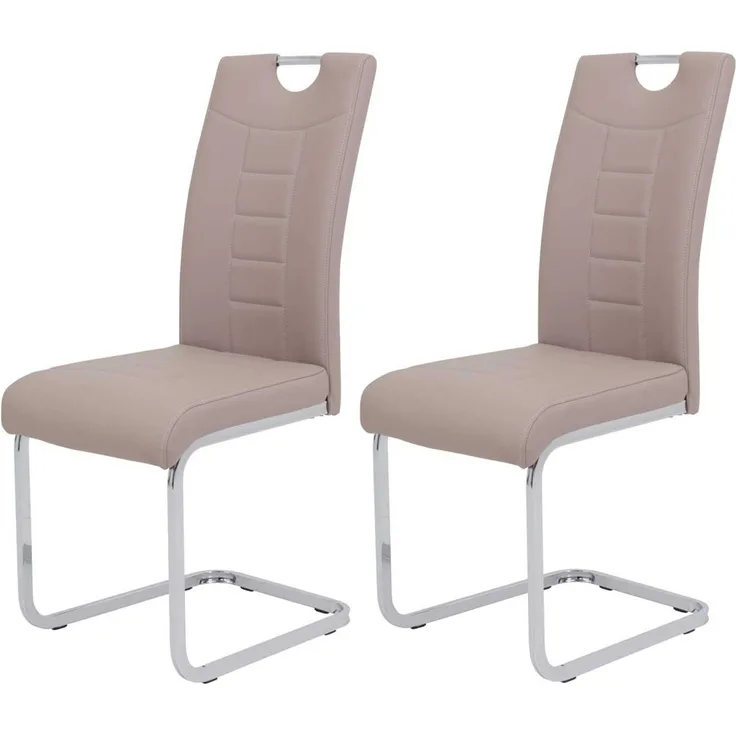 2er-Set Schwingstuhl 'RUBY S' Cappuccino braun