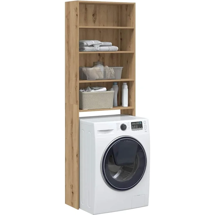 vidaXL Waschmaschinenregal Artisan-Eiche 64x24x190 cm 856644 – Bild 1