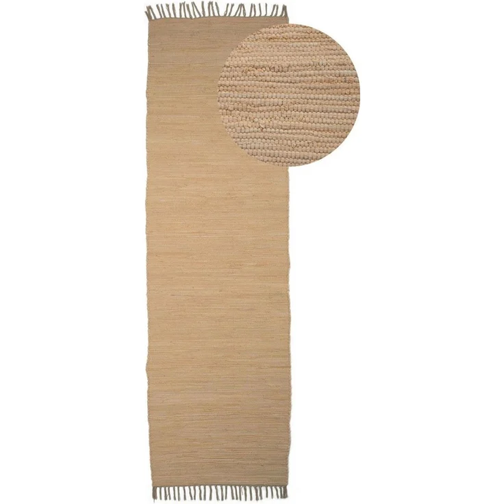 carpetfine Teppich Kelim Chindi uni, auch als Läufer, rechteckig, Höhe: 5 mm, Wendeteppich, reine Baumwolle, handgewebt, Uni-Farben, mit Fransen – Bild 1