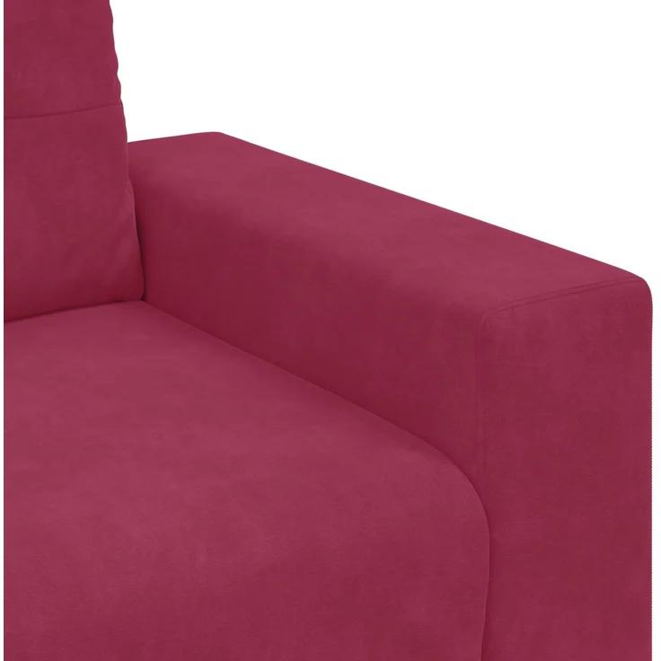 vidaXL 3-Sitzer-Sofa Weinrot 180 cm Samt 4105138 – Bild 5