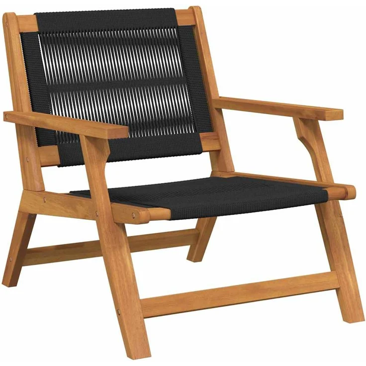 vidaXL gartenmöbel 2 pcs Schwarz 67 x 76 x 73 cm Massivholz Akazie 367831 – Bild 3