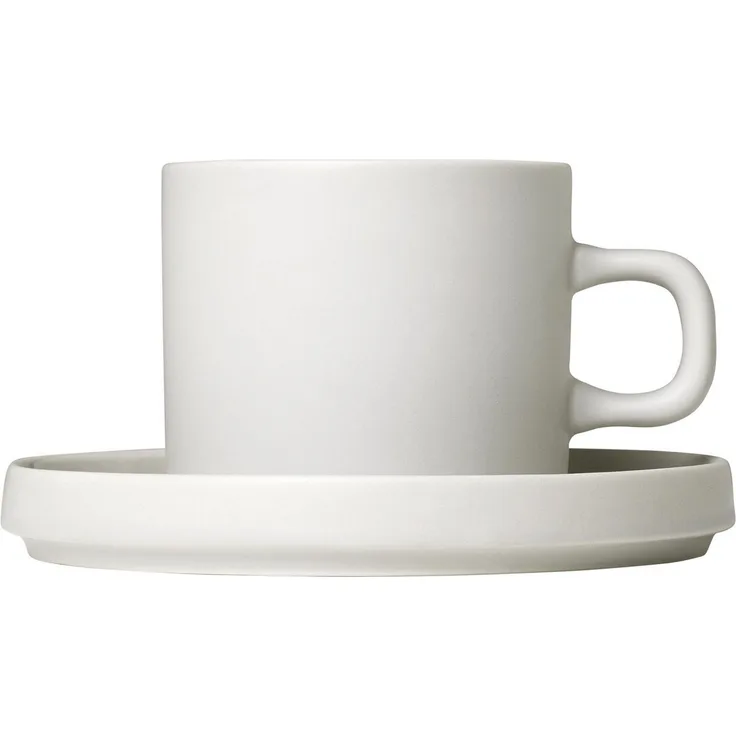 Blomus Pilar Set 2 Kaffeetassen, Tasse, Becher, Trinkgefäß, Keramik, Moonbeam, 200 ml, 63907