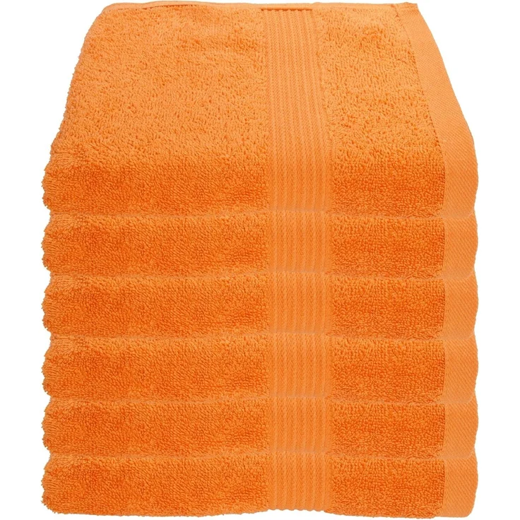 Julie Julsen Handtücher 6-Handtücher-Orange-Handtuch 50 x 100 cm, Baumwolle (6-St) – Bild 1