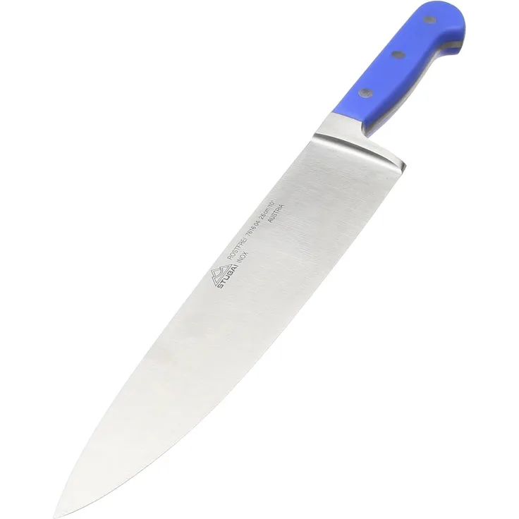 STUBAI Kochmesser geschmiedet, breite Form, Klingenlänge: 260 mm, blau