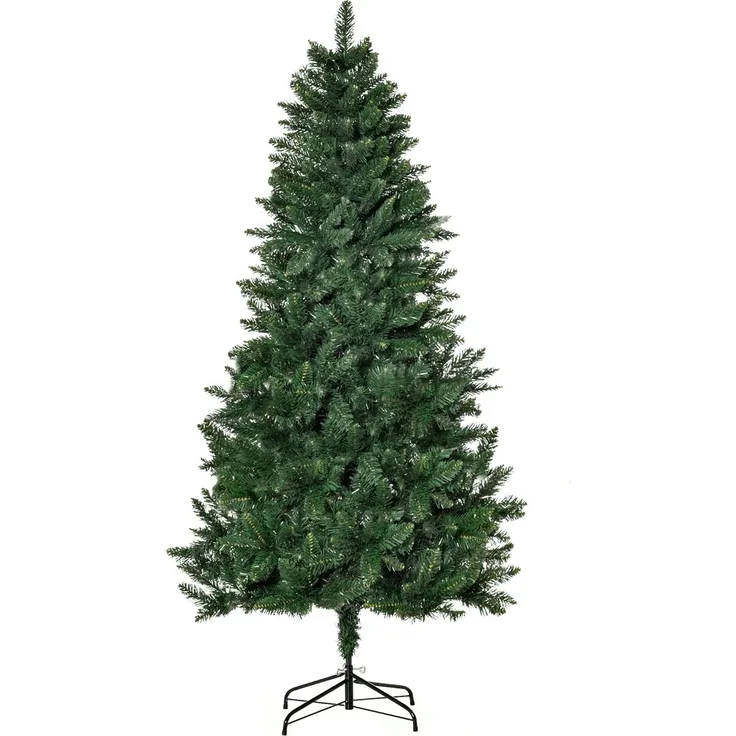 HOMCOM Künstlicher Weihnachtsbaum 180 cm, 724 Zweige, Kieferbaum, realistisches Aussehen, Grün