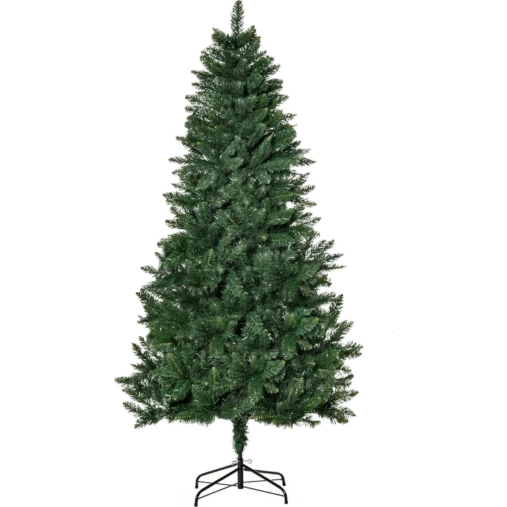 HOMCOM Künstlicher Weihnachtsbaum 180 cm, 724 Zweige, Kieferbaum, realistisches Aussehen, Grün – Bild 1