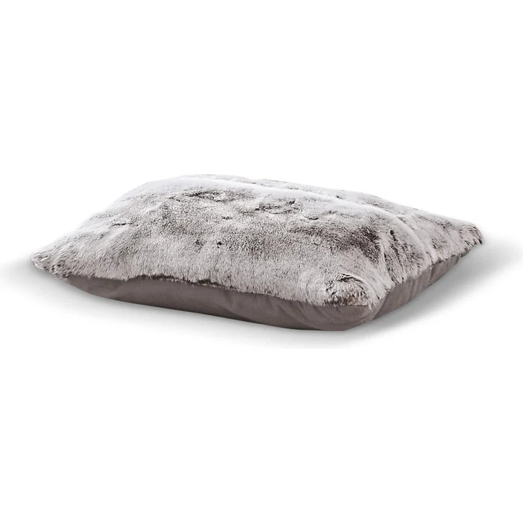 Irisette Dekokissen Kuschelkissen in Felloptik Sofakissen silber 30x50 8950-11 – Bild 1