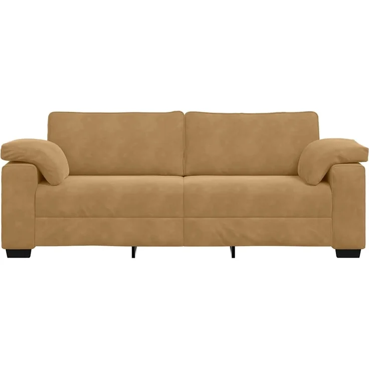 vidaXL 3-Sitzer-Sofa Braun 220x77x82 cm Samt 4105284 – Bild 3