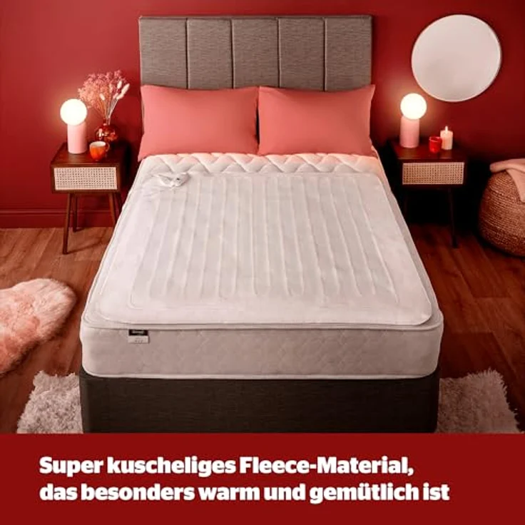 Silentnight Comfort Control Wärmeunterbett 140x150cm | Heizdecke Bett mit 3 Heizstufen, Ultraschnelles, Aufheizen Elastische Bander Waschmaschinen Waschbar | Heizunterlage Bett Heizmatte | 140x150cm – Bild 2