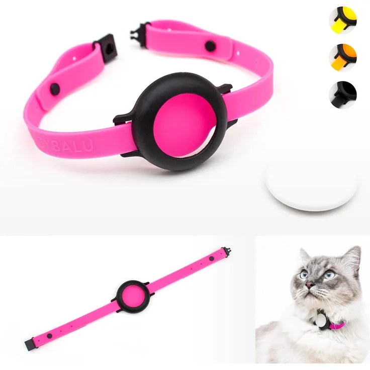 LucyBalu Katzen-Halsband NEMO für den AirTag als Katzentracker, Silikon, Sicherheitsverschluss