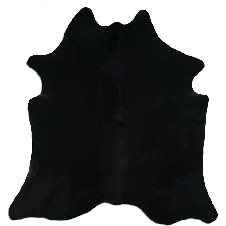 Livorio Fellteppich, Rinderfell schwarz / black, 200 x 225 cm – Bild 8