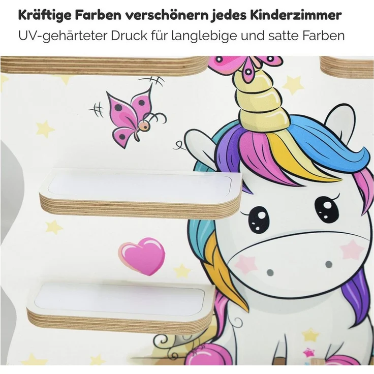 stadtecken Holzregal für Musikbox I passend für die Toniebox und ca. 35 Tonies I Perfekte Aufbewahrung im Kinderzimmer I zum Aufstellen oder Aufhängen (Pony, mittel) – Bild 2