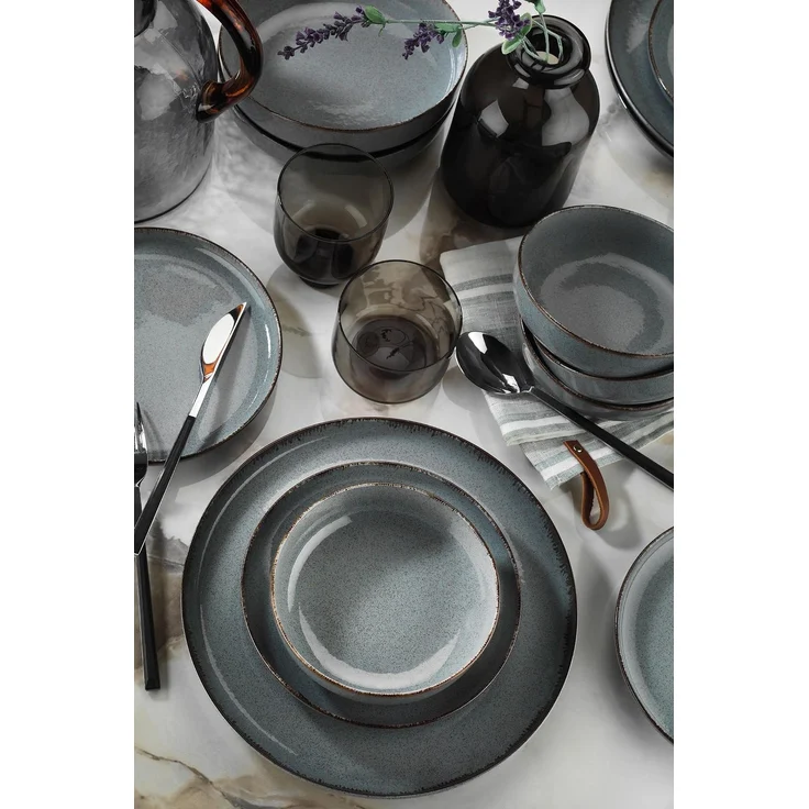 Hermia Concept Geschirr-Set Kütahya Porselen (16-tlg), 4 Personen, Porzellan, 4 Unterteller, 4 Speiseteller, 4 Dessertteller,4 Schalen – Bild 1