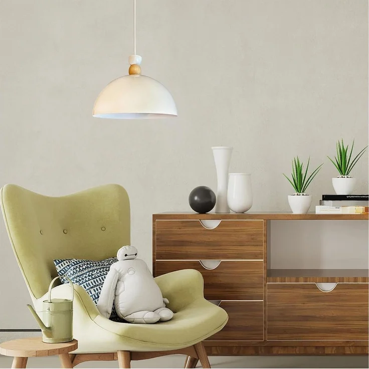 Bamyum Pendelleuchte Pendelleuchte Yimpi Hängelampe Industrial Ø30 cm, E27, Moderne Lampe, ohne Leuchtmittel, E27, Dimmbar, Einstellbare Kabellänge – Bild 3