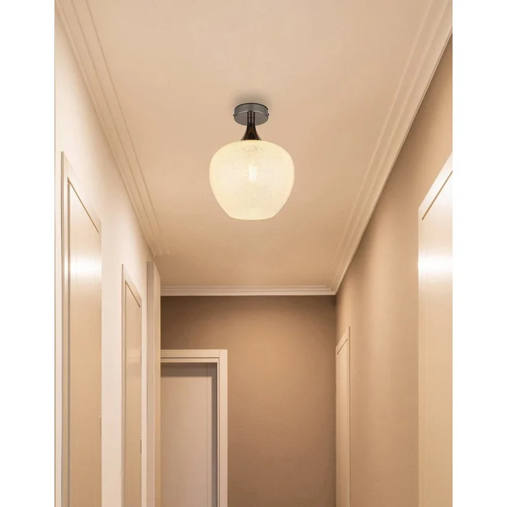 GLOBO LIGHTING Deckenleuchte MAXY, ohne Leuchtmittel, Deckenlampe/schwarz-chrom/Glas klar/Acrylkristalle – Bild 1