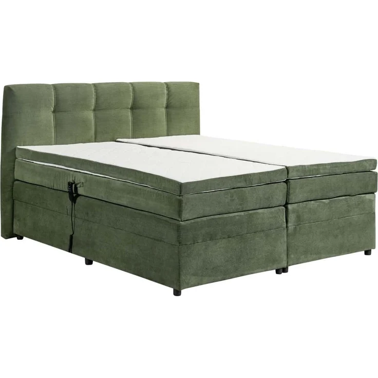 Boxspringbett Casale Ed Exciting Design 180 x 200 cm mit Motor – Cord Fjord Winter Moss – Bild 2