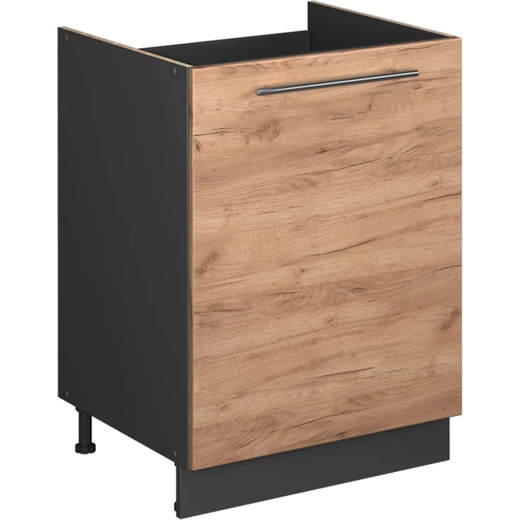 Spülenunterschrank Fame-Line Goldkraft Eiche/Anthrazit 60 cm Vicco – Bild 1