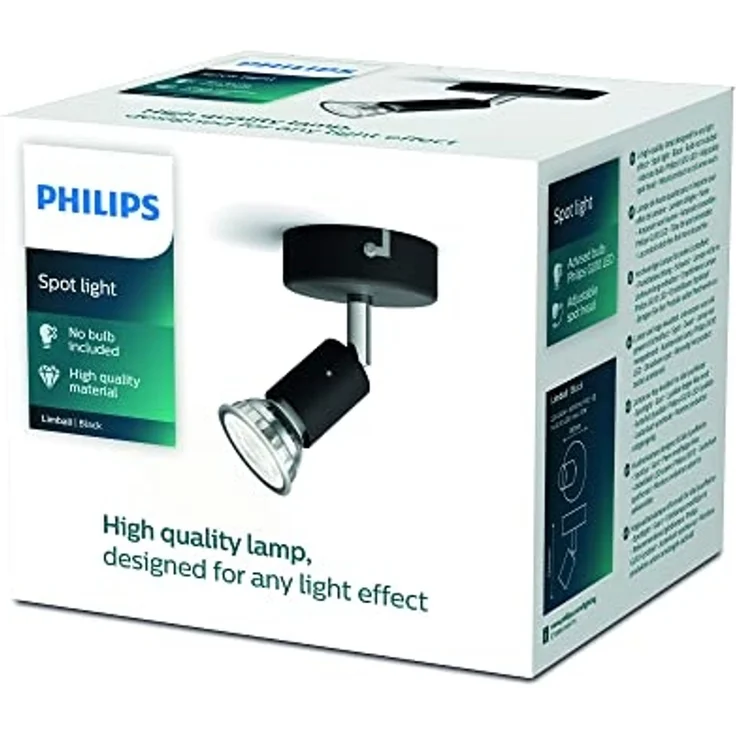 Philips Aufbauspot Strahler Oberflächenbeleuchtung GU10 1 Glühbirne(n) 220-240 V Schwarz – Bild 4