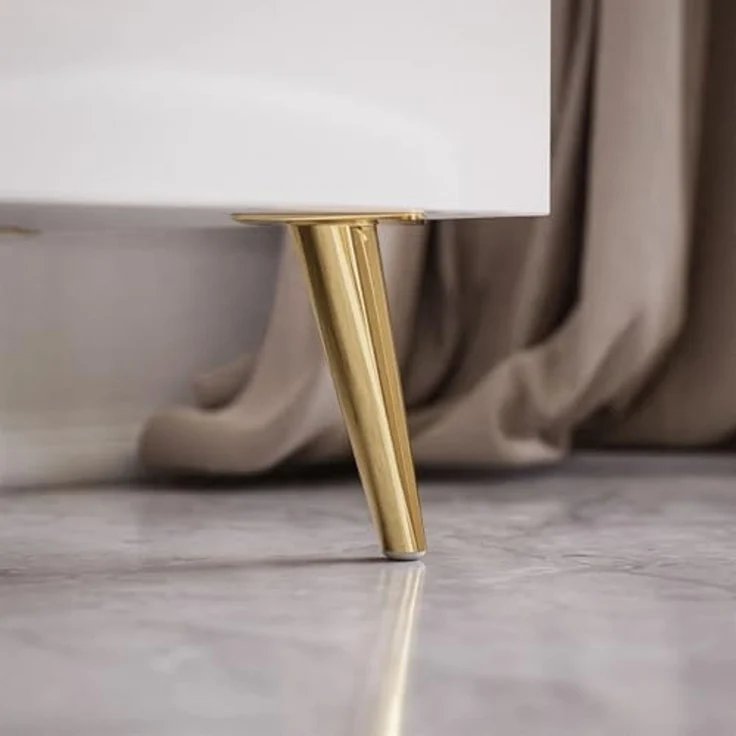 Lookway Couchtisch ONYX auf goldenen Beinen Hochglanz – Bild 6