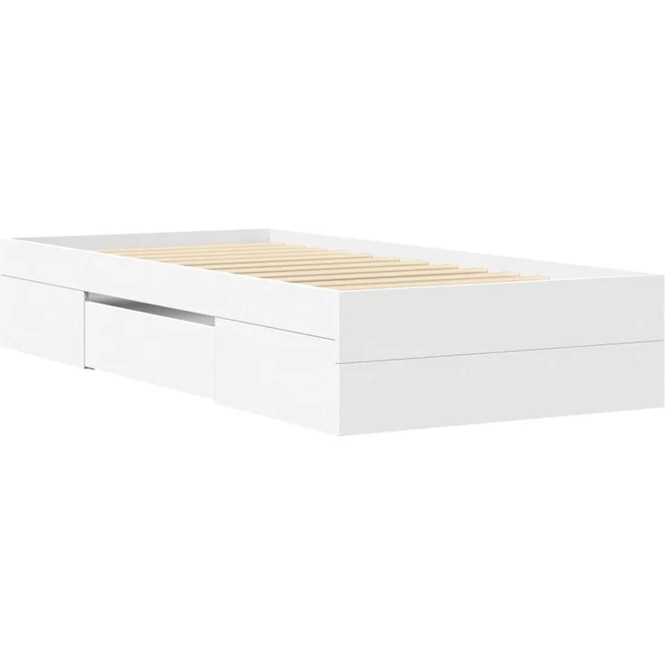 vidaXL Bettgestell Weiß 75x190 cm Holzwerkstoff 3295527 – Bild 7