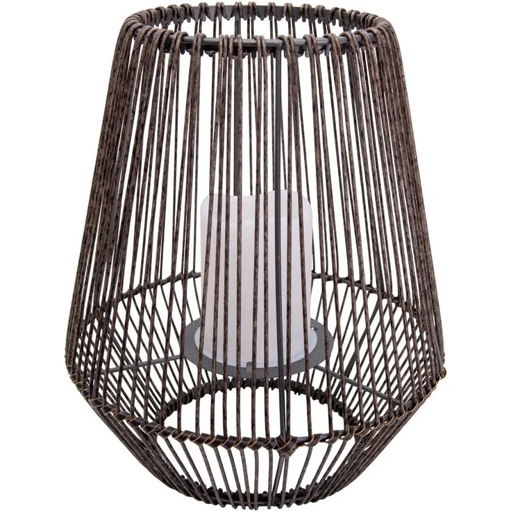 näve LED Solarleuchte Plasto, LED fest integriert, Warmweiß, Solar, Balkon Terrassen Lampe Tischlampe Flackereffekt Solarlampe – Bild 2