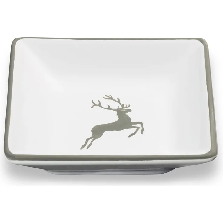 Gmundner Keramik Grauer Hirsch, Snackschale (11x11cm)