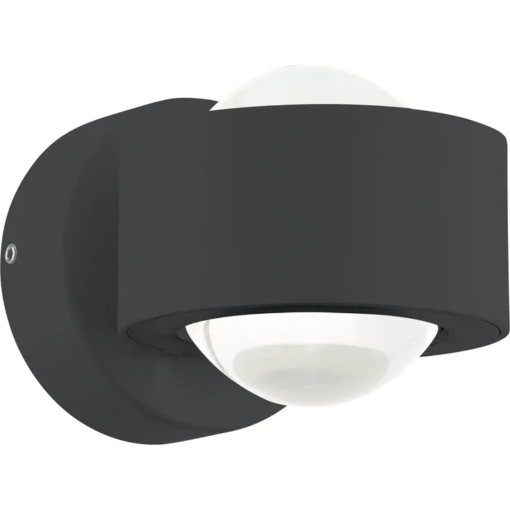 Eglo 98746 LED Wandleuchte TREVIOLO Up & Downlight anthrazit klar L:9cm H:8,5cm T:12cm IP44