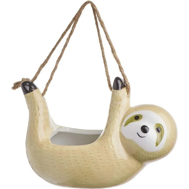 BUTLERS Blumentopf HANG LOOSE Blumentopf Faultier Höhe 10cm