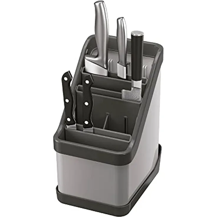 METALTEX 297533000 Keep-Tex Abtropfgestell aus Kunststoff, grau / Bestecksammler